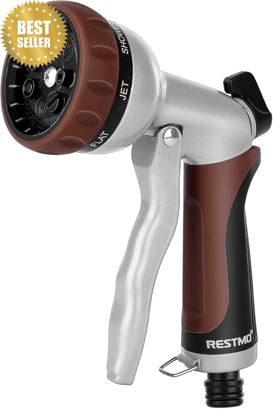 Garden Hose Nozzle, Heavy Duty Garden Hose Spray Gun, High Pressure Hand Nozzle,