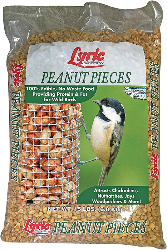 Lyric Peanut Pieces Wild Bird Food 15Lb Seed Feeders Wildlife Accessories Yard