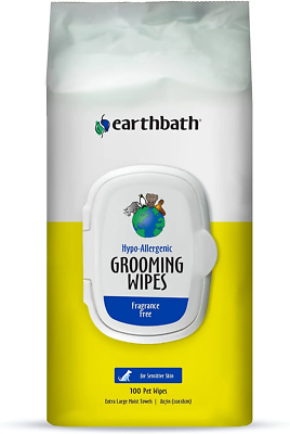 Earthbath All Natural Grooming Wipes 100 Count