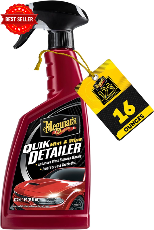 Quik Detailer Spray, 473 Ml | Spray and Wipe Formula for Fast Surface Cleaning |