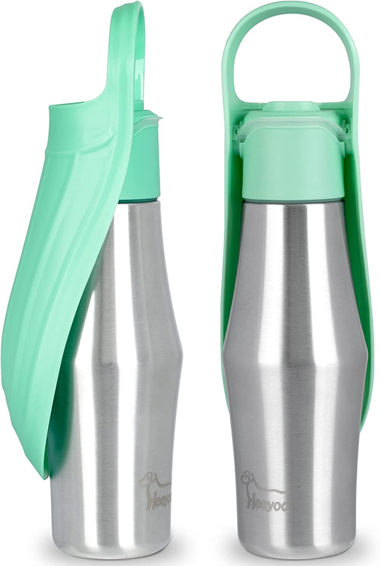 Portable Dog Water Bottle - Stainless Steel Dog Travel Water Bottle with Drinkin