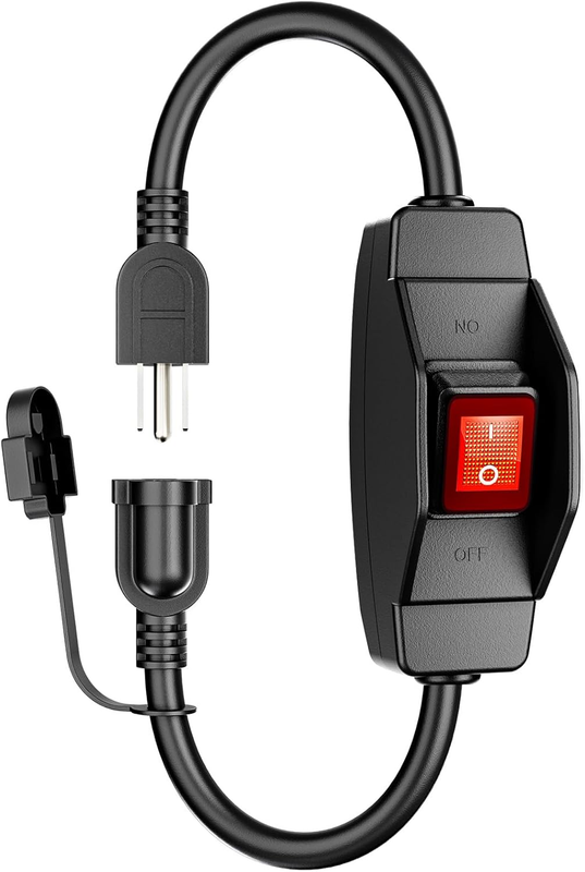 KASONIC 1.5 FT 3 Prong Outdoor Extension Cord with Waterproof Switch, 1875W 15A