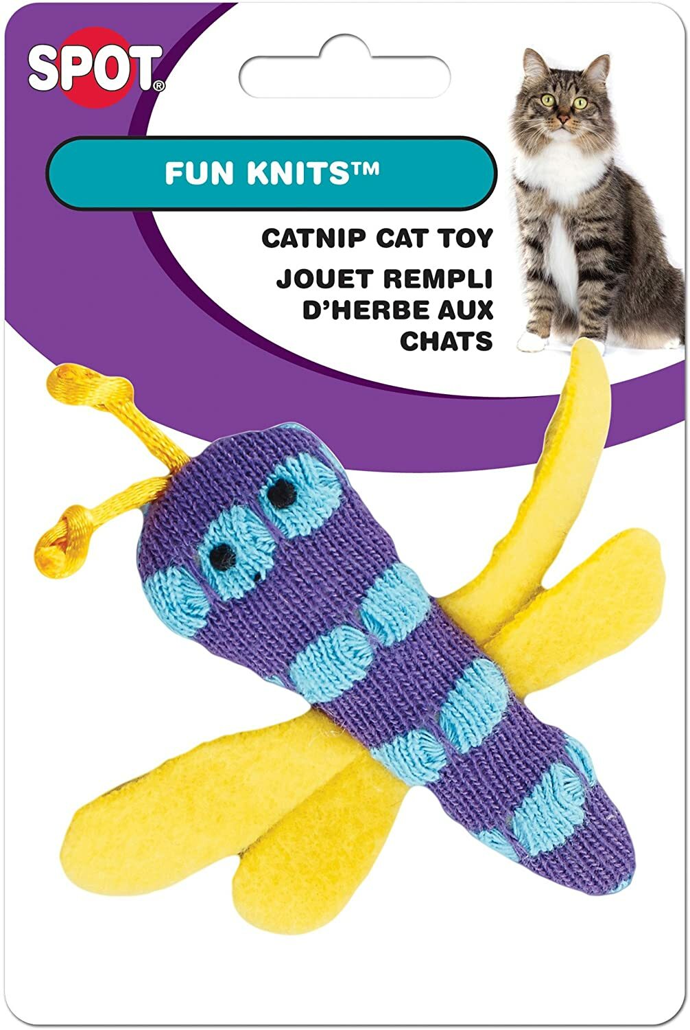 Ethical Spot Catnip Fun Knits Cat with inner Rattle (1 Toy - Styles vary) NEW