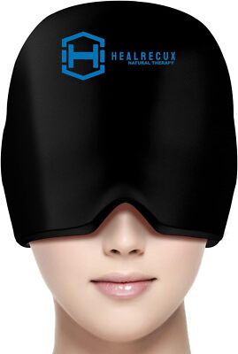 Migraine Relief Cap, Upgraded Odorless Gel Migraine Ice Head Wrap Cold & Hot The