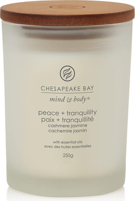 Chesapeake Bay Scented Candle | Peace + Tranquility (Cashmere Jasmine) Medium Tu