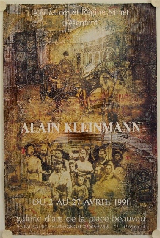 Affiche Alain Kleinmann 1991 Exposition Galerie Art De La Place Beauvau - Paris