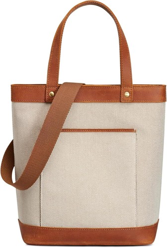 S-ZONE Canvas Leather Tote Bag for Women Designer Crossbody
