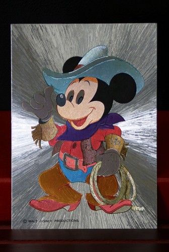 Micki Mouse ~Reflective  foil Unused Vintage Disney Postcard #434 D-1