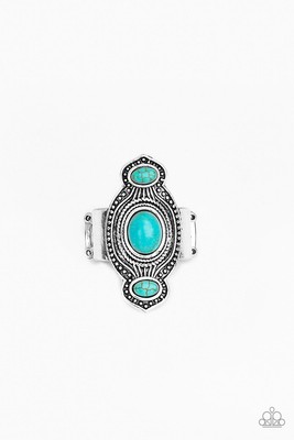 Paparazzi Dune Drifter - Blue Turquoise Stone - Ring