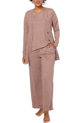 Cuddl Duds 3-pack Set Seriously Soft Sweater Knit Lounge Dark Oak