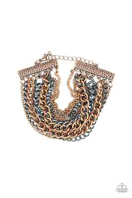 Paparazzi bracelet- Metallic Horizon- Copper- Multi Strand