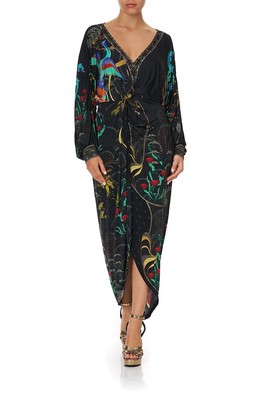CAMILLA Wise Wings Long Split Front Twist Dress RRP $599