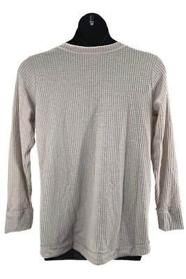 LOGO Lounge by Lori Goldstein Cloud Waffle Split Neck Top Gray