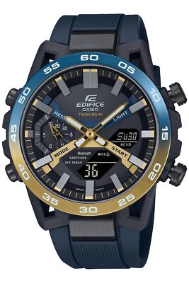 Pre-owned Casio Edifice Ecb-2000ynp-1ajf Nighttime Drive Series Bluetooth Men's Navy
