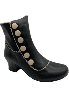 Miz Mooz Fido Ankle Boot Black/Beige