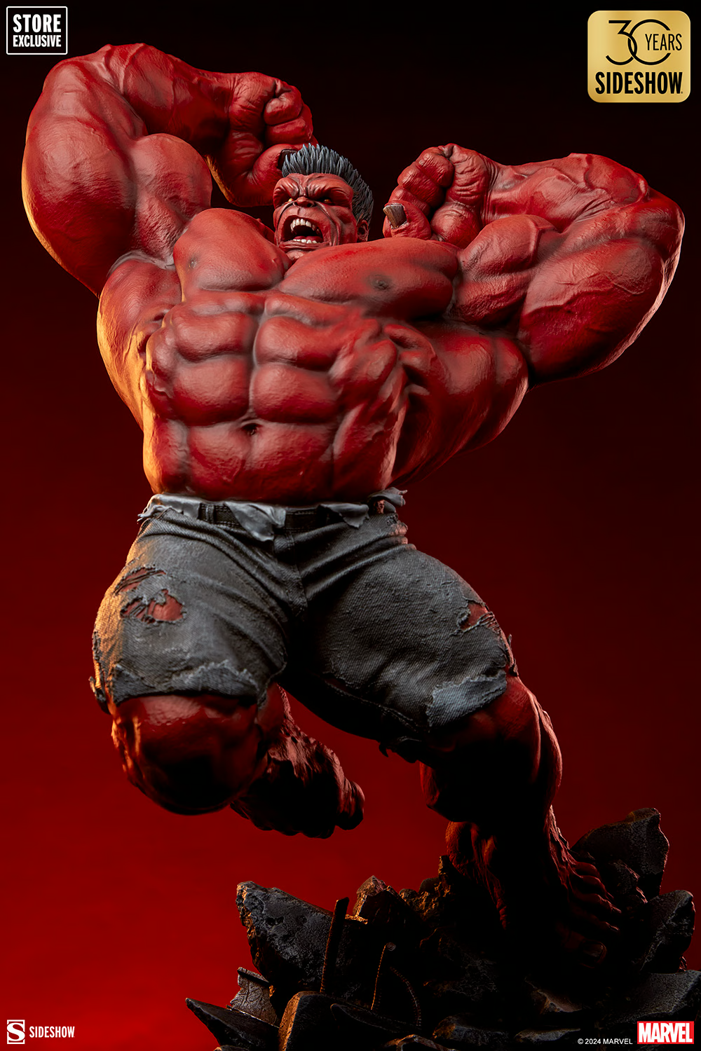 Marvel Red Hulk Thunderbolt Ross Exclusive Premium Format Sideshow 3008663  | eBay