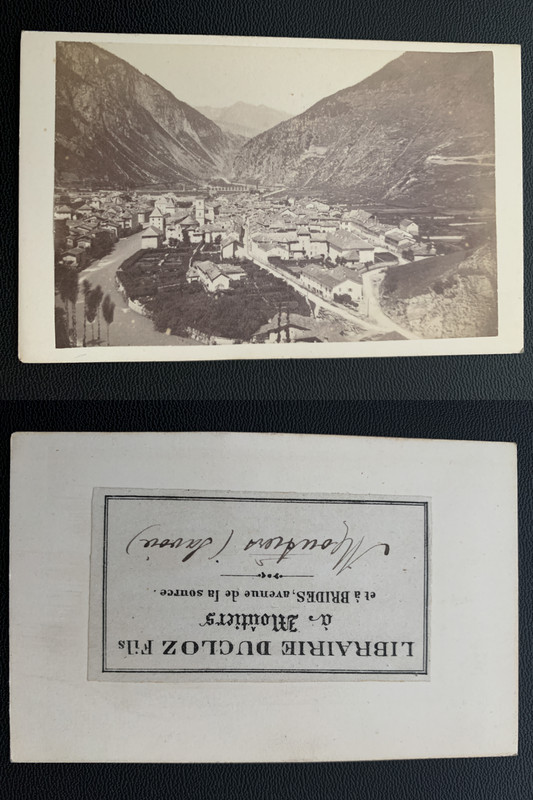 France, Panorama De MoÃ»Tiers Vintage Albumen Carte De Visite, Cdv.  Tirage A