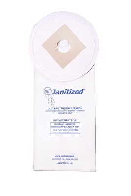 Janitized JAN-PTLV-2(10) Premium Replacement Commercial Vacuum Paper Bag for Pro