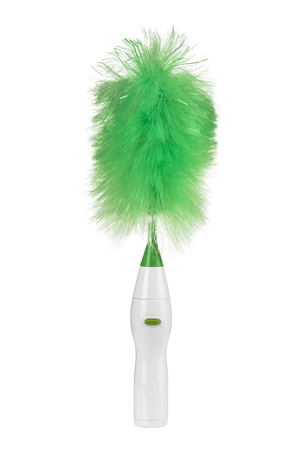 Battery Powered Electric Rotating Duster 2 Attachments White Green