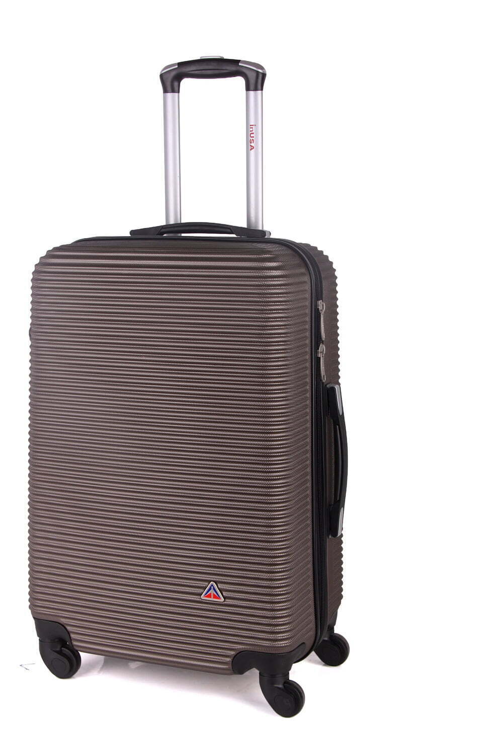 Suitcase Wheels Expandable Travel Brown