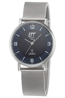 ETT ECO TECH TIME Funk-Solar Damenuhr Atacama mit Milanaiseband ELS-11409-81M