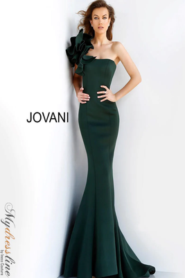 Pre-owned Jovani 63994 Evening Dress Lowest Price Guarantee Authentic In Dark Green