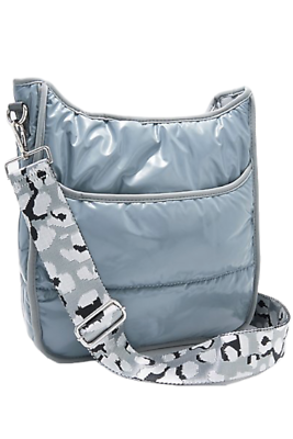 AHDORNED Nylon Puffy Crossbody with Fashion Strap Liquid Gray | eBay