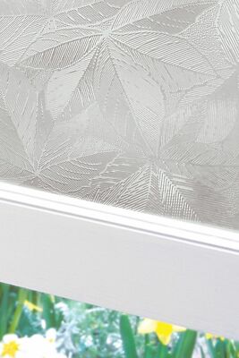 New 24x36 ELM Leaves Etched Glass Privacy Static Cling Window Film