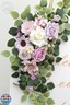 Odouzy Pack of 2 Wedding Arch Decorations Artificial Hanging Flowers Floral Swag for Wedding Welcome Sign Backdrop Balloon Arch Home Party Bridal Ceremony Reusable(Purple)