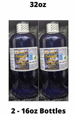 COLLOIDAL SILVER 1000 PPM 32 OZ.- IMMUNE SUPPORT Cold Skin WITH DROPPER