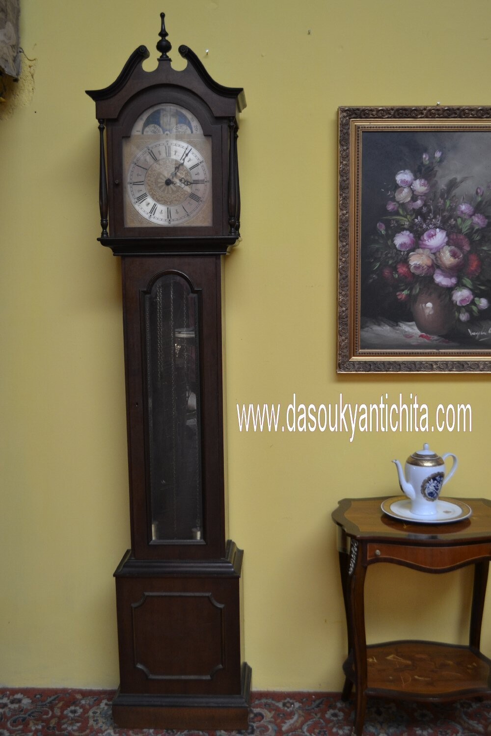 Laurisドイツ製アンティーク tempus fugit ホールクロック柱時計