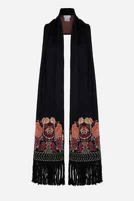 new CAMILLA DANCE WITH DUENDE JACQUARD SCARF W/ FRINGING