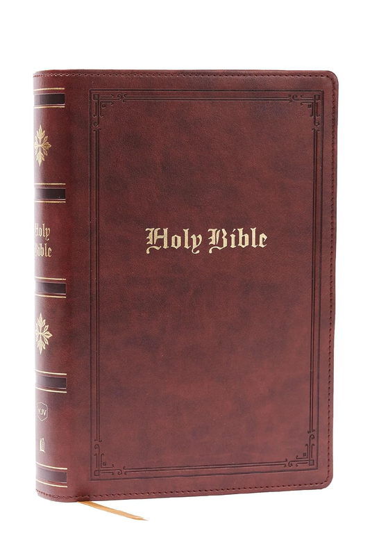 KJV Holy Bible: Personal Size Giant Print, Brown Leathersoft, Red Letter, Comfo