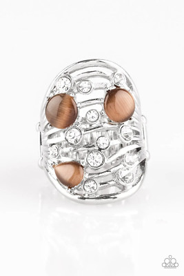 Paparazzi Clear the Sway Brown Ring - New