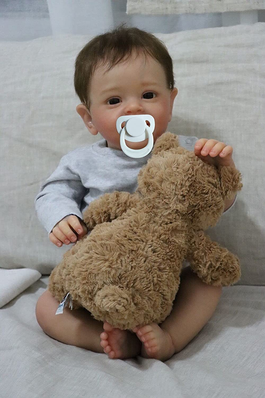24" Realistic Toddler Reborn Doll Boy - Soft Silicone, Magne
