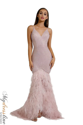 Pre-owned Scarlett Portia &  Ps6826 Evening Dress Lowest Price Guarantee Authentic In Ivory