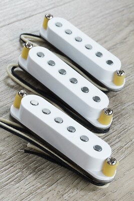 Bare Knuckle Trilogy Suite 6-String Single Coil Strat Pickup Set White Covers