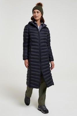 Mountain Warehouse Womens Padded Extra Long Jacket Water Resistant Ladies Coat