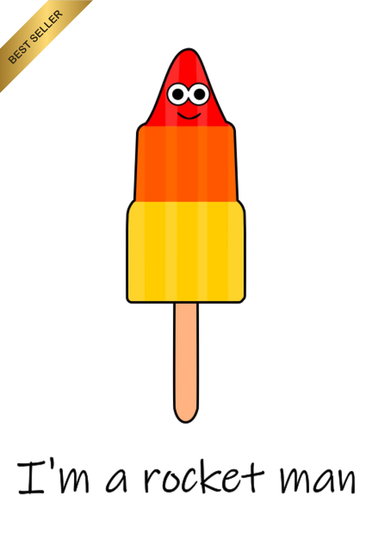 I'M a Rocket Man Rocket Lolly Funny Journal, Funny Notepad, Ice Lolly, Popsicle,
