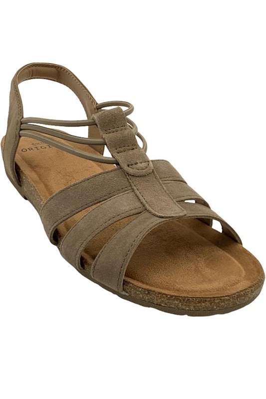 Earth Origins Leather Sling-Back Sandals Laney Sedona Brown