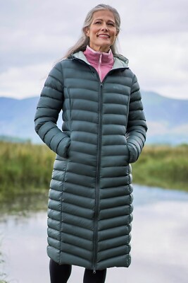 Mountain Warehouse Womens Padded Extra Long Jacket Water Resistant Ladies Coat