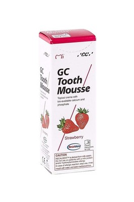 GC Tooth Mousse Paste 2x35ml Tubo Fresa Recaldent Sin Lactosa NUEVO
