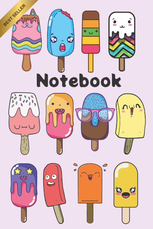CUTE & HAPPY ICE LOLLIES LOLLY ICICLES POPSICLES Notebook Journal Tracker Planne