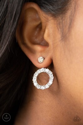  WOW BRAND NEW PAPARAZZI  DIAMOND HALO  EARRINGS  Double Sided Post