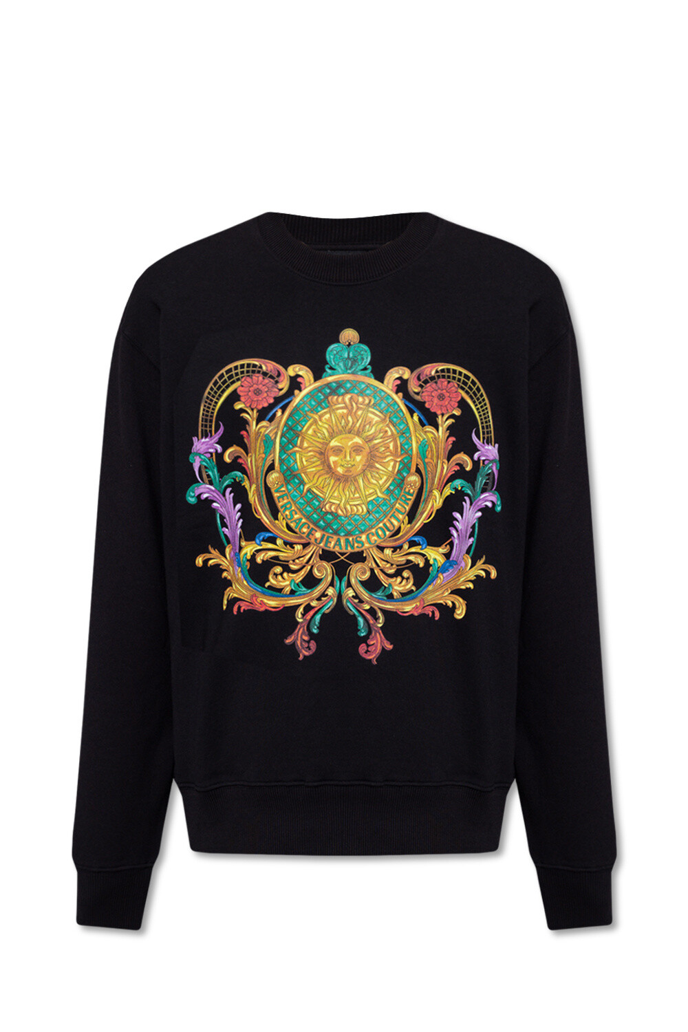 VERSACE JEANS COUTURE GARLAND SUN TIE DYE SWEATSHIRT-BLACK