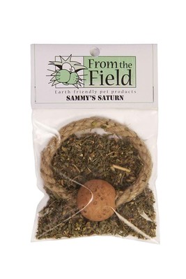 From The Field Organic Catnip Rope Cork Ball Sammy Saturn Silver Vine Mix Bag