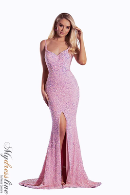 Pre-owned Scarlett Portia &  Ps21013 Evening Dress Lowest Price Guarantee Authentic In Blue Multi