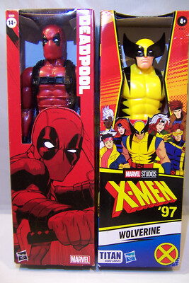 MARVEL TITAN HERO SERIES: DEADPOOL VS WOLVERINE 12inch DELUXE ACTION FIGURES NEW