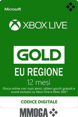 Xbox Live Gold Abbonamento 12 Mesi - 1 anno Microsoft Xbox One Xbox 360 - ITA