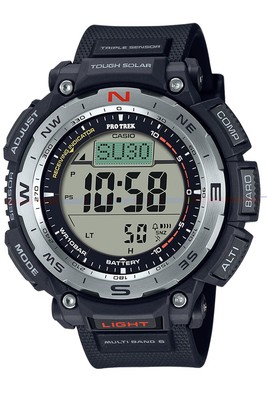 Pre-owned Casio Pro Trek Prw-3400-1jf Climber Line Atomic Radio Digital Solar Watch